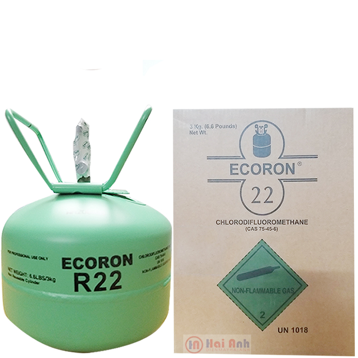 Gas lanh R22 Ecoron binh nho 3 Kg